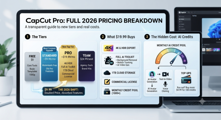 How Much Is CapCut Pro Full 2026 Pricing Breakdown