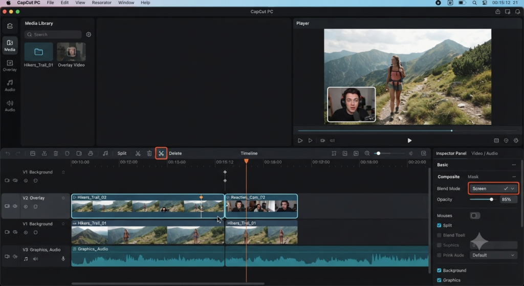 How to Splice Overlay on CapCut PC